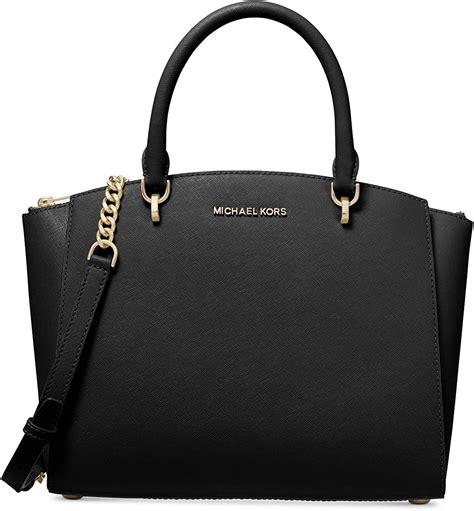 michael kors ellis black|Michael Kors Ellis Large Satchel Leather Black 35H7GE0S3L .